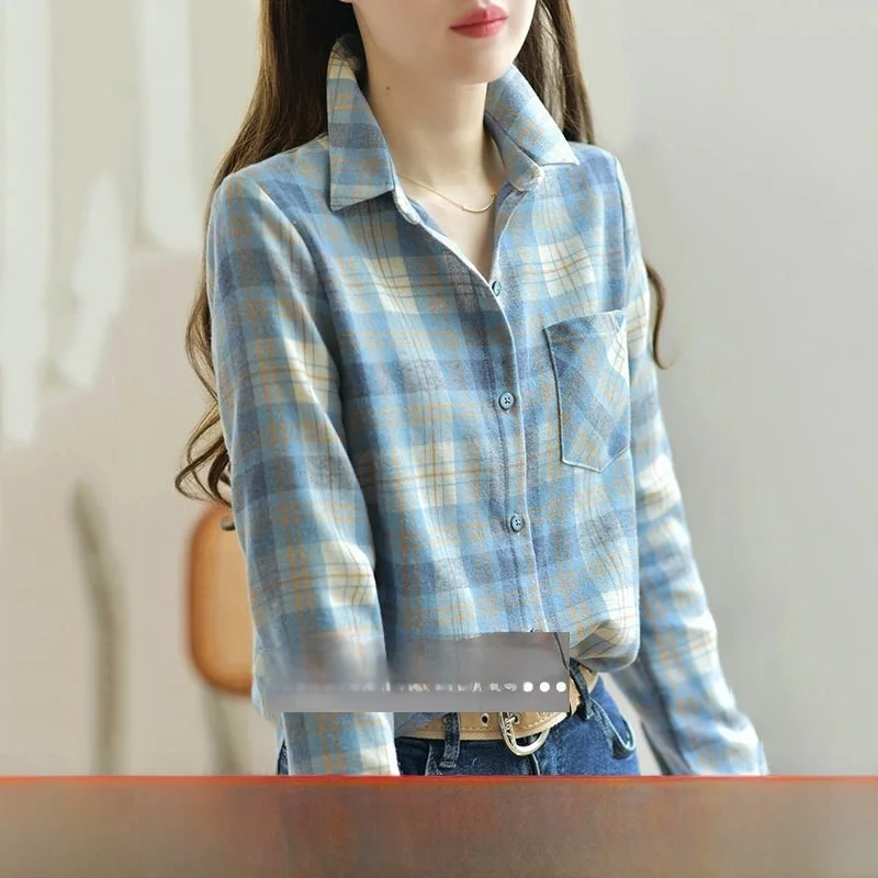 

Женская клетчатая ткань Long Sve Floing в стиле ретро, весна-осень, брендовая станция, квадратный узор, облегающий крой, полиэфирное волокно