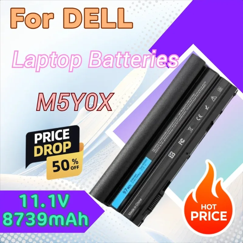 

Новый аккумулятор для ноутбука большой емкости 11,1 В 8739 мАч M5Y0X для DELL Latitude E6420 E6430 E6520 E5430 E5520 E5530 E6530 E6540 E5420