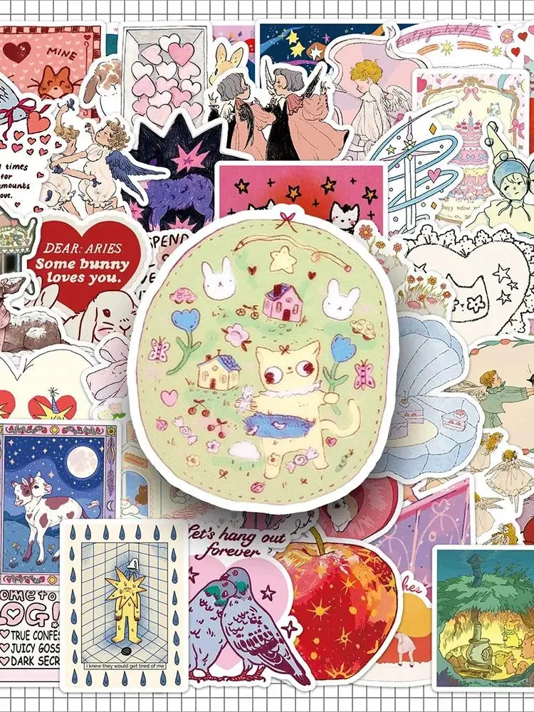 AliExpress Charile 10/30/50PCS Fairy Tale Style Graffiti Stickers Kawaii Girl Cartoon Decoration Decals DIY Suitcase Laptop Phone Bike INS Sticker