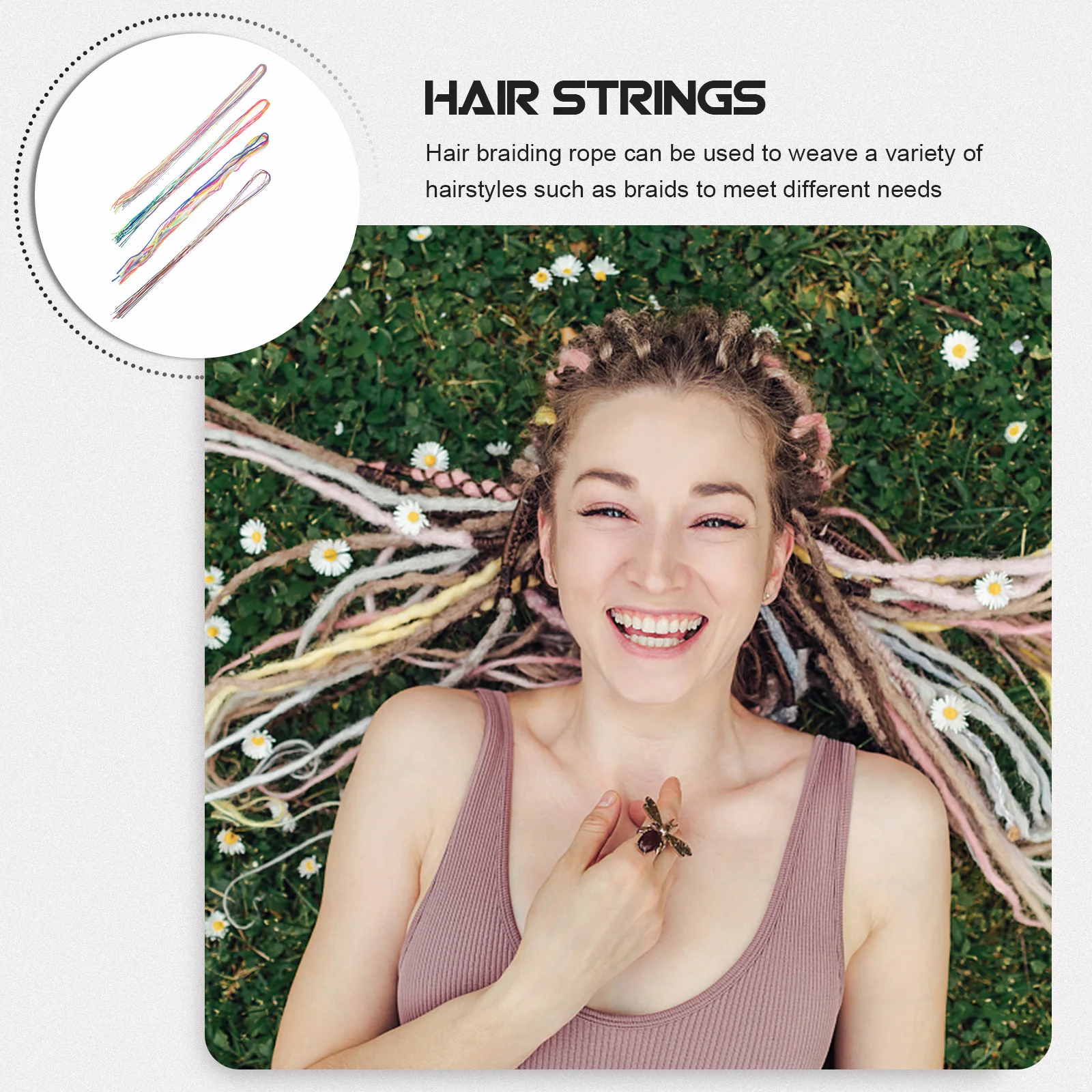 36Pcs Braided Hair Rope Set Vibrant Cloth String for Easy to Use Hair Ornament for Cosplay Festival Daily Styling
