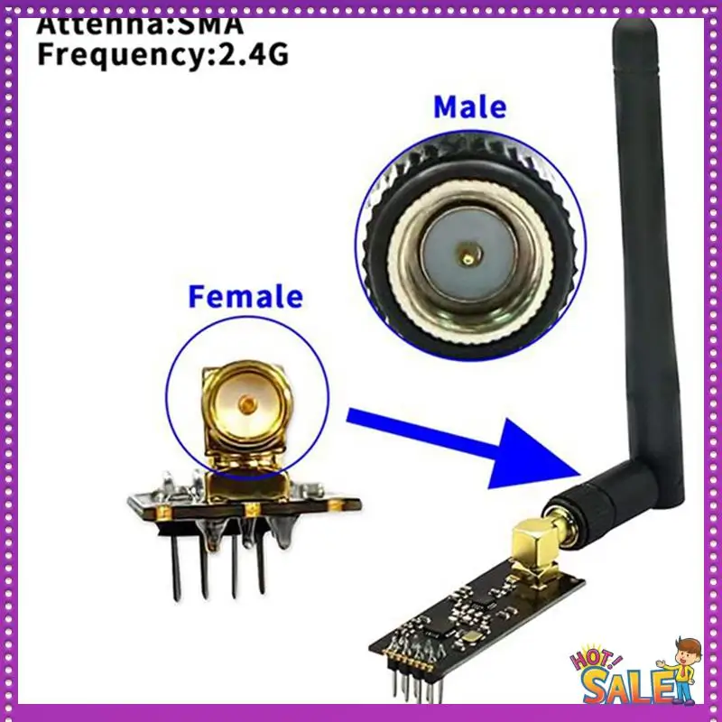 

AA87 NRF24L01 + PA + LNA беспроводной радиочастотный модуль приемопередатчика с антенной, дальность действия 1100 метров, 5 шт.