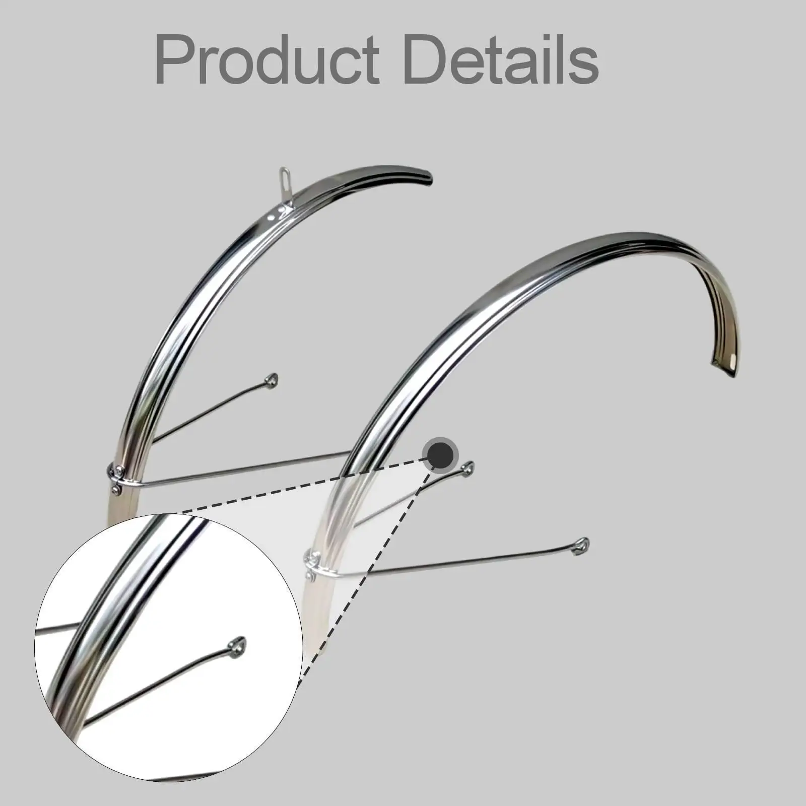 

Heavy Duty Stainless Steel Bike Mudguard Cover for Folding Electric Bicycles 20x1.1 to 20x1.35 Wheel Splash Shield