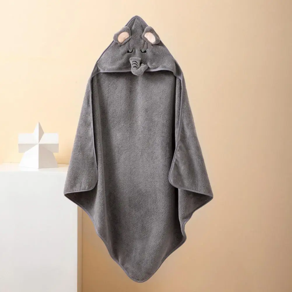 Hooded Baby Wrap Hooded Baby Bath Towel Coral Fleece Quick Absorbent Fabric Cartoon Design for Newborn Toddler Boys Girls 80 X