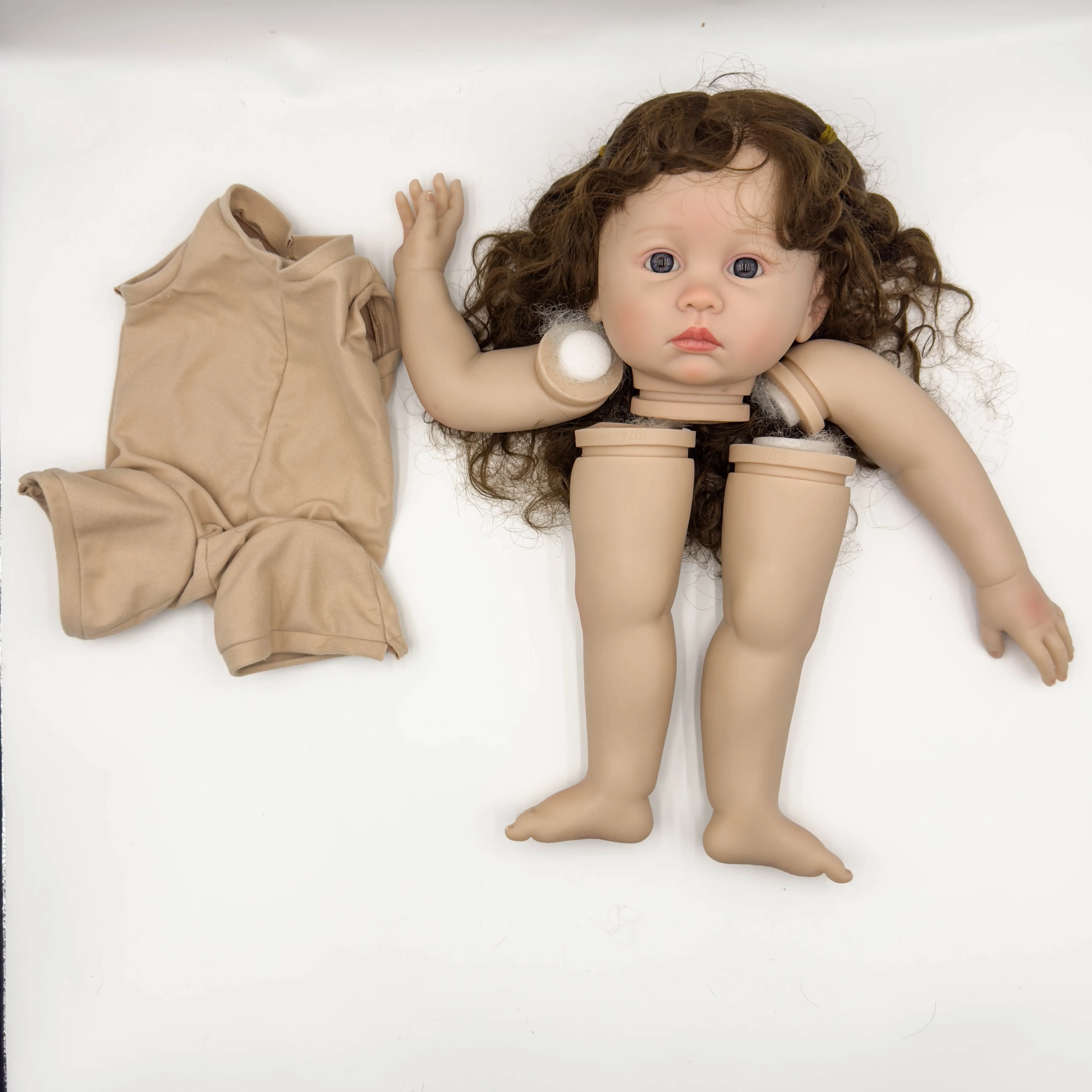 EGO 24-calowy zestaw Julieta ma pomalowane brązowe długie włosy Realistyczny niedokończony zestaw lalek Reborn malowane DIY Części lalek zabawkowych