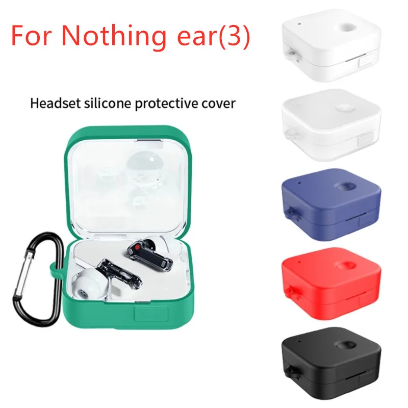 For Nothing ear(3) Dustproof Earphone Case Shockproof Silicone Headphone Box Sleeve Protective Cover for Nothing Ear 3