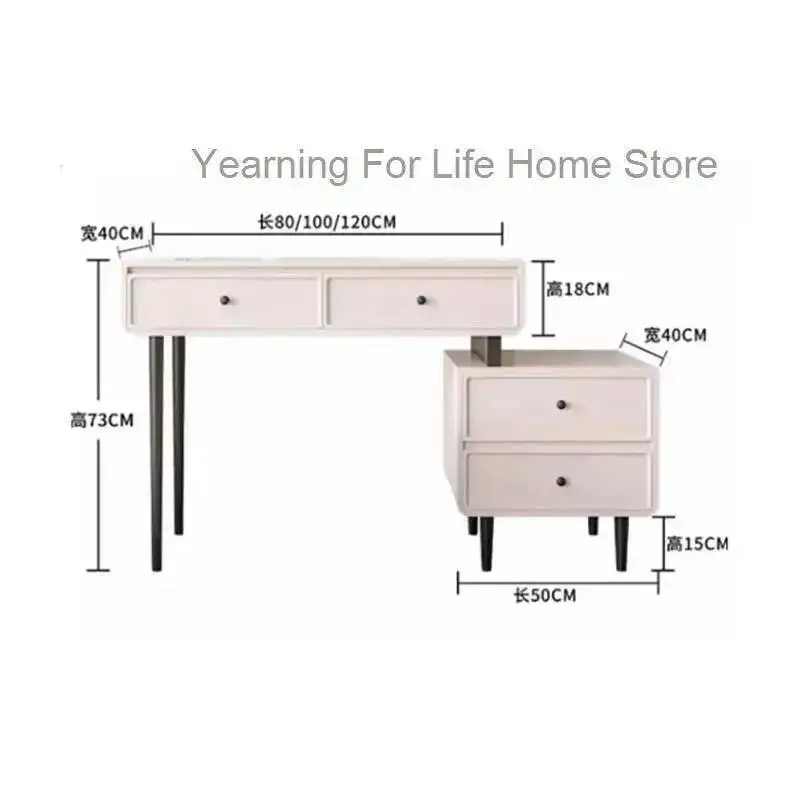 

Table Vanity Elegant Luxury Esthetics Modern Trendy Storage Vanity Table Mirror Design Scrivania Makeup Bedroom Furniture