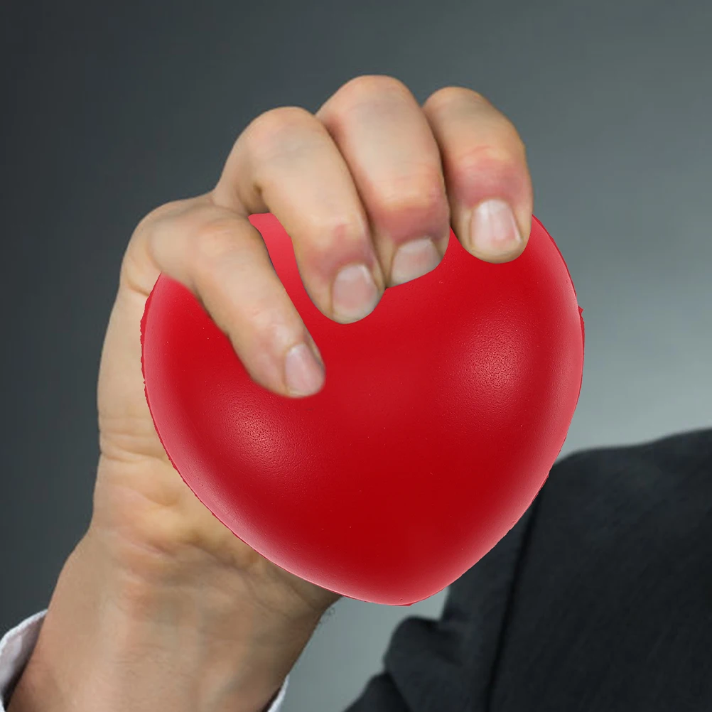 

4pcs Shaped Heart Squeeze Balls Balls Soft PU Squeeze Toys for Adults Kids Hand Training Valentine Gifts