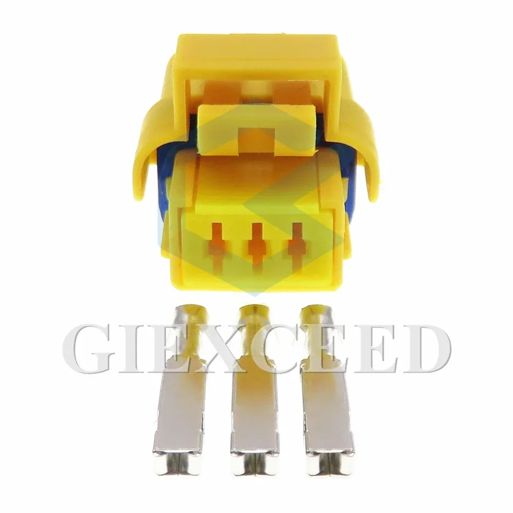

2 Sets 3 Pin FCI Wiring Sealed Socket 211PC032S4049 1.5 Series Yellow Car AC Assembly Water Temperature Sensor Connector