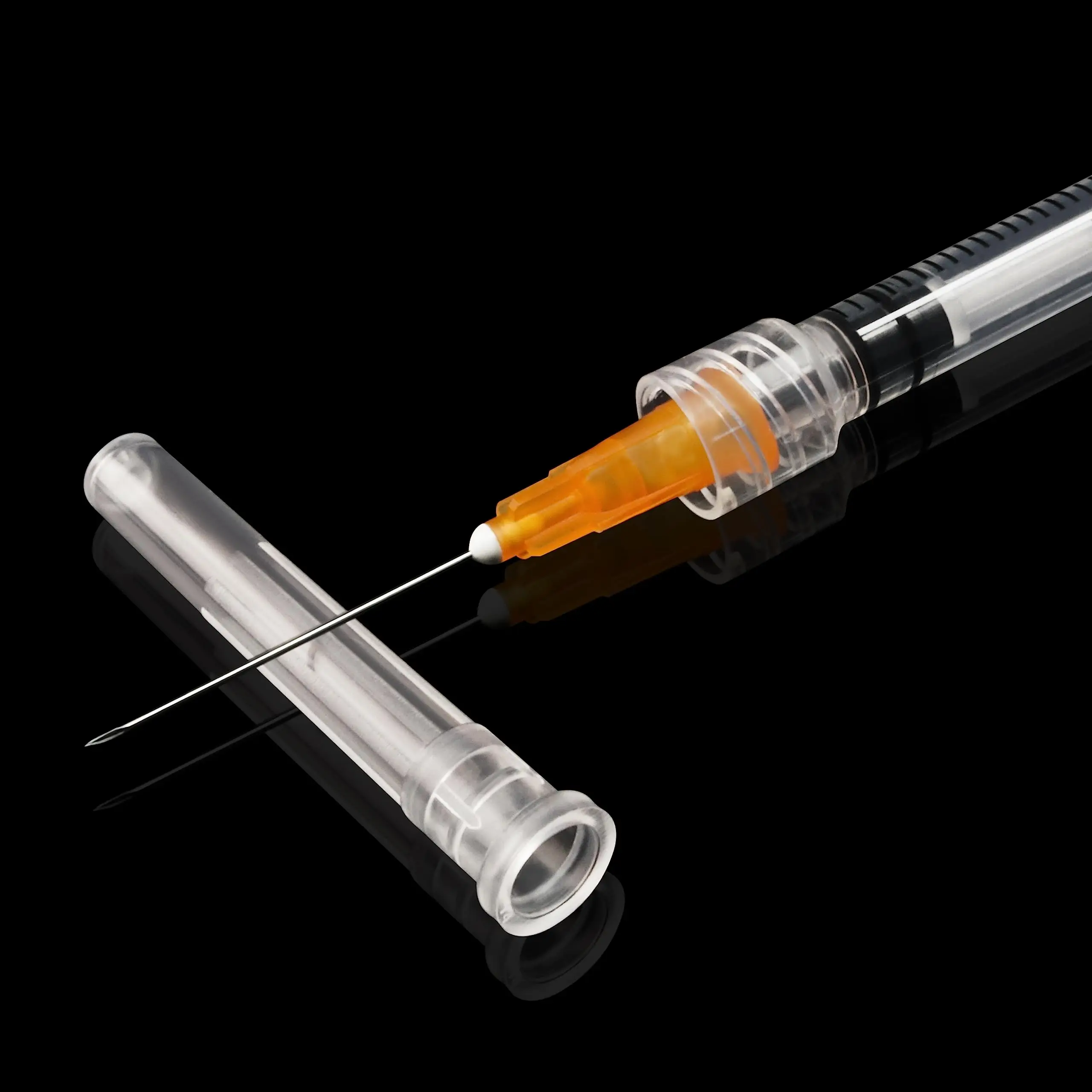 سعر المصنع 1 مل حقنة مع 25 جرام 1 بوصة إبرة معقمة ، 1 مللي حقنة قفل لور للمختبر العلمي ، توزيع السوائل ، 100 قطعة #5