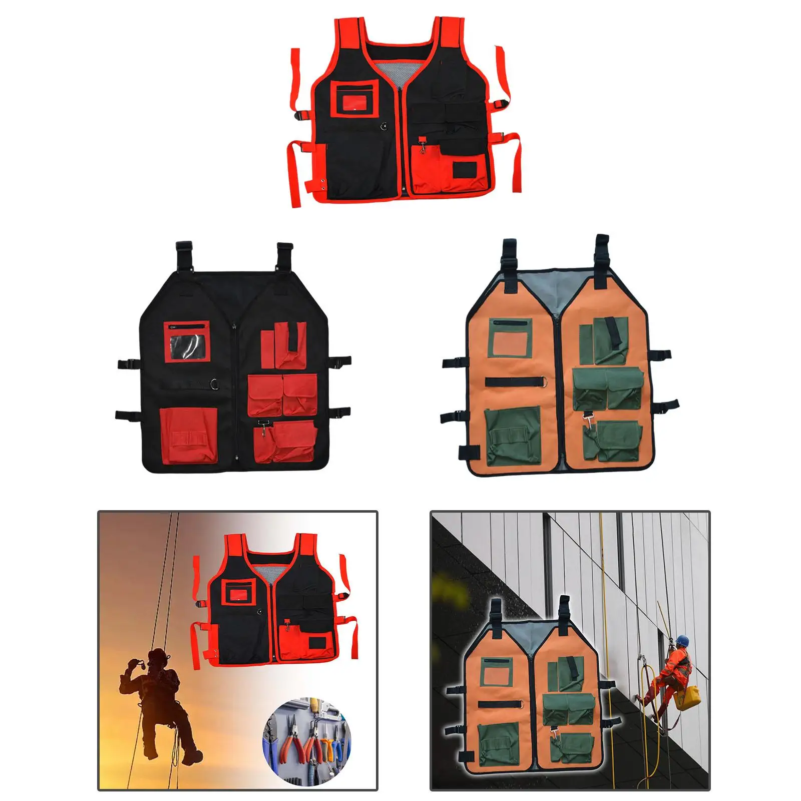 Tool Vest Electrician Lightweight Storage Electrician Work Vest Tools Pocket Vest for Home Outdoor Camping Fishing Carpenter
