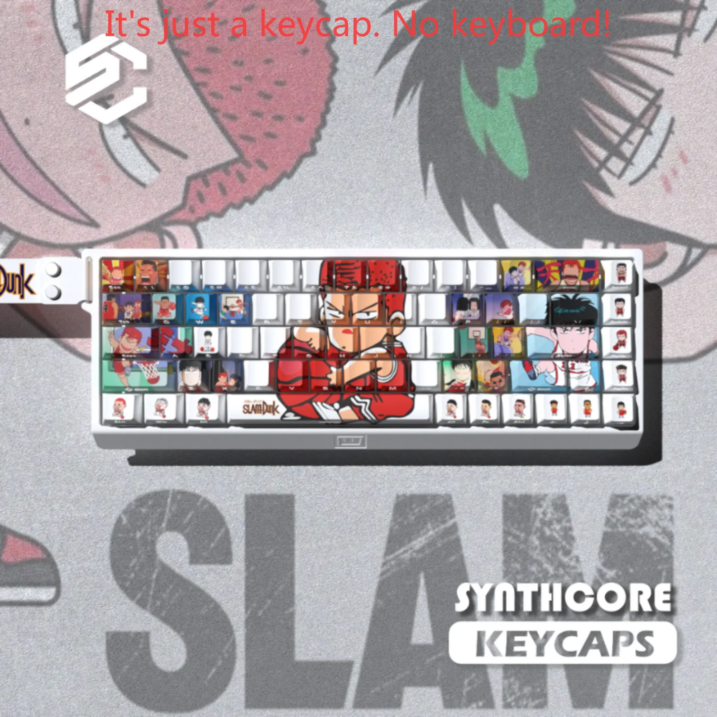 Basketball Expert, полупрозрачный колпачок с мультяшным рисунком вишни с боковой гравировкой, PBT, 74, клавиши, также используется для механических клавиатур 60/64/65/68