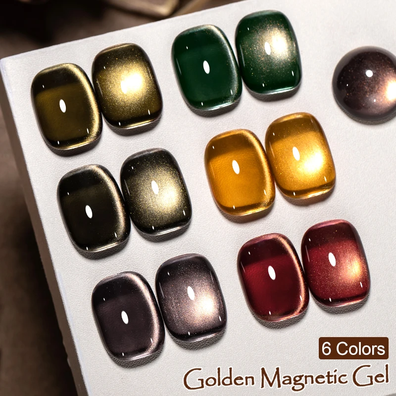 Ouro glitter gato gel magnético unha polonês luz dourada gel magnético semi permanente embeber fora uv gel verniz suprimentos de unhas diy