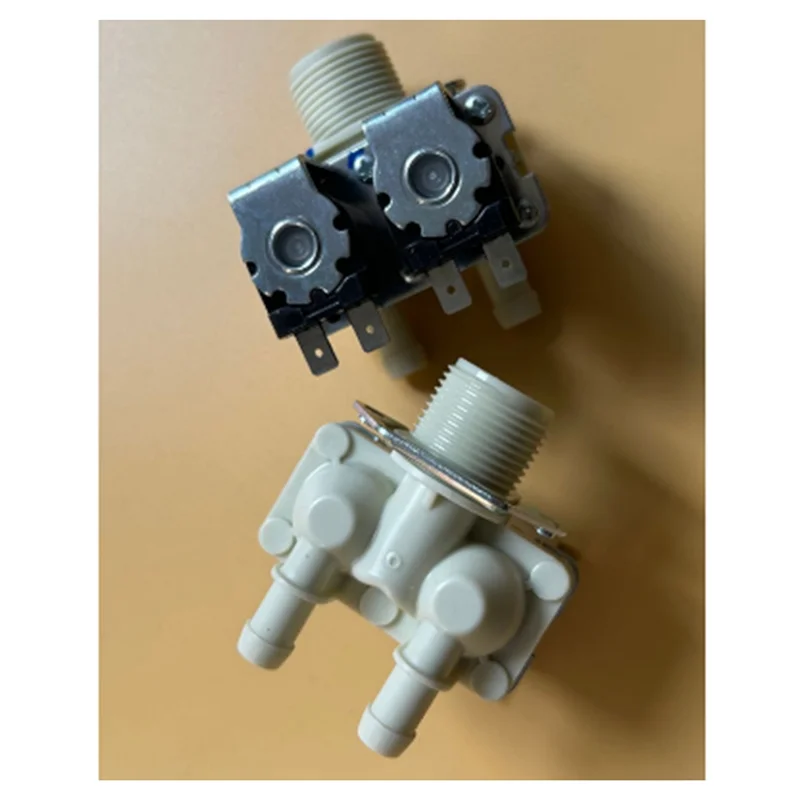 ABFU-صمام الملف اللولبي 1 في 2 خارج للغسالة مكانس كهربائية للكنس للأجهزة المنزلية الأوتوماتيكية صمام مدخل المياه مع المسمار #5