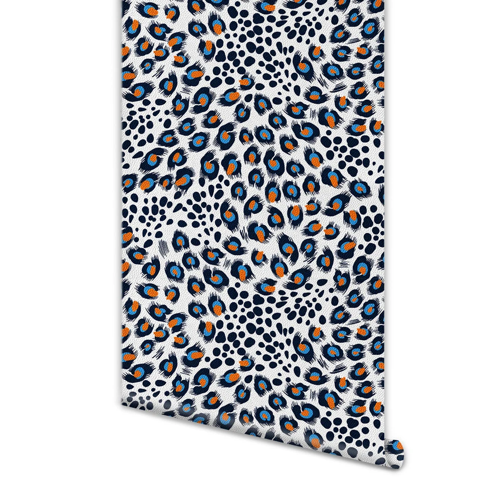 

Обои с кожурой и наклейкой, леопардовая контактная бумага, утолщенные съемные самоклеящиеся обои для украшения дома, рулон виниловой пленки