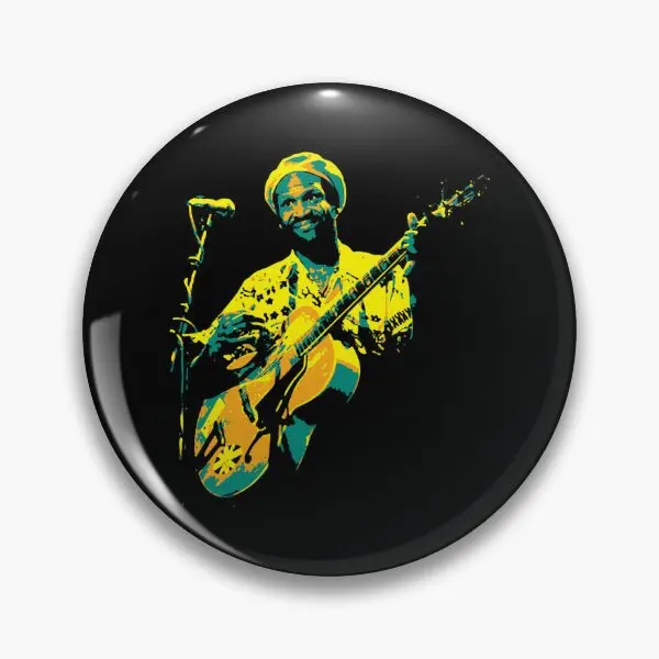 Taj Mahal Musician Henry Saint Claire Fr  Soft Button Pin Creative Fashion Lapel Pin Cartoon Funny Brooch Lover Metal Decor