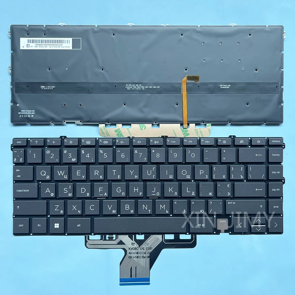 13-BA RU/Ukrainian Backlit Keyboard For HP ENVY X360 13T-BA 13-BD 13-AY 13t-bd TPN- C147 C145 M30782-BD1 9Z.NHCBW.00W NSK-XY0BW