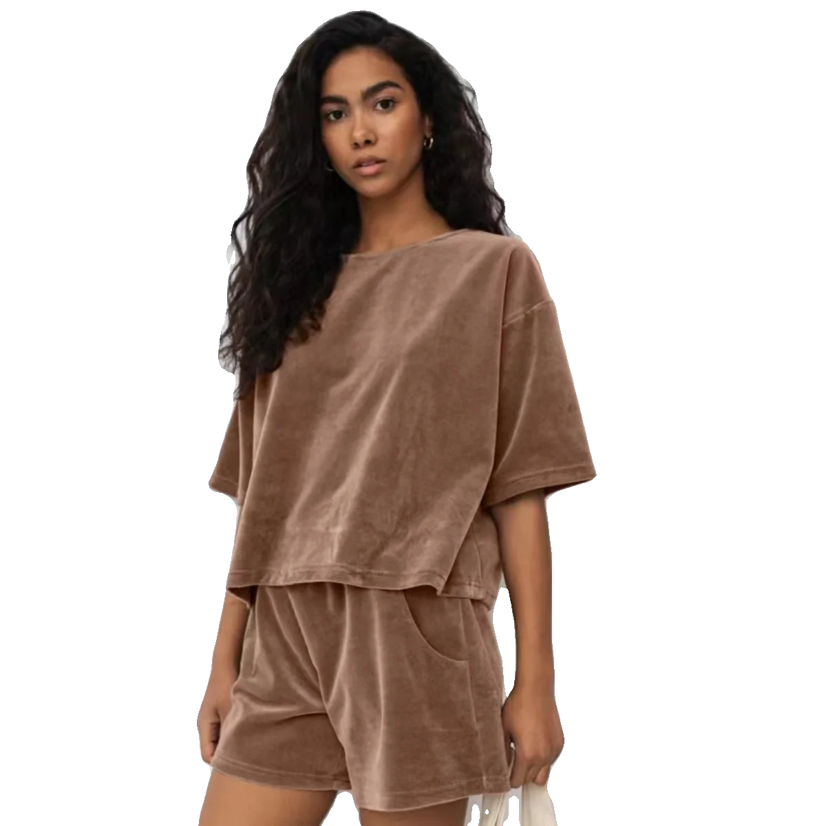 Faionable losse ronde Ne ort Sve top en orts set dames herfstcollectie comfortabele casual outfit combo