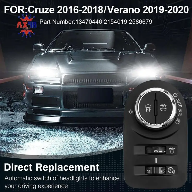 

AX48-Auto Headlight Switch Fog Lamp Control Button Module 13470446 For Opel Corsa For Excellence Ecoflex 2014