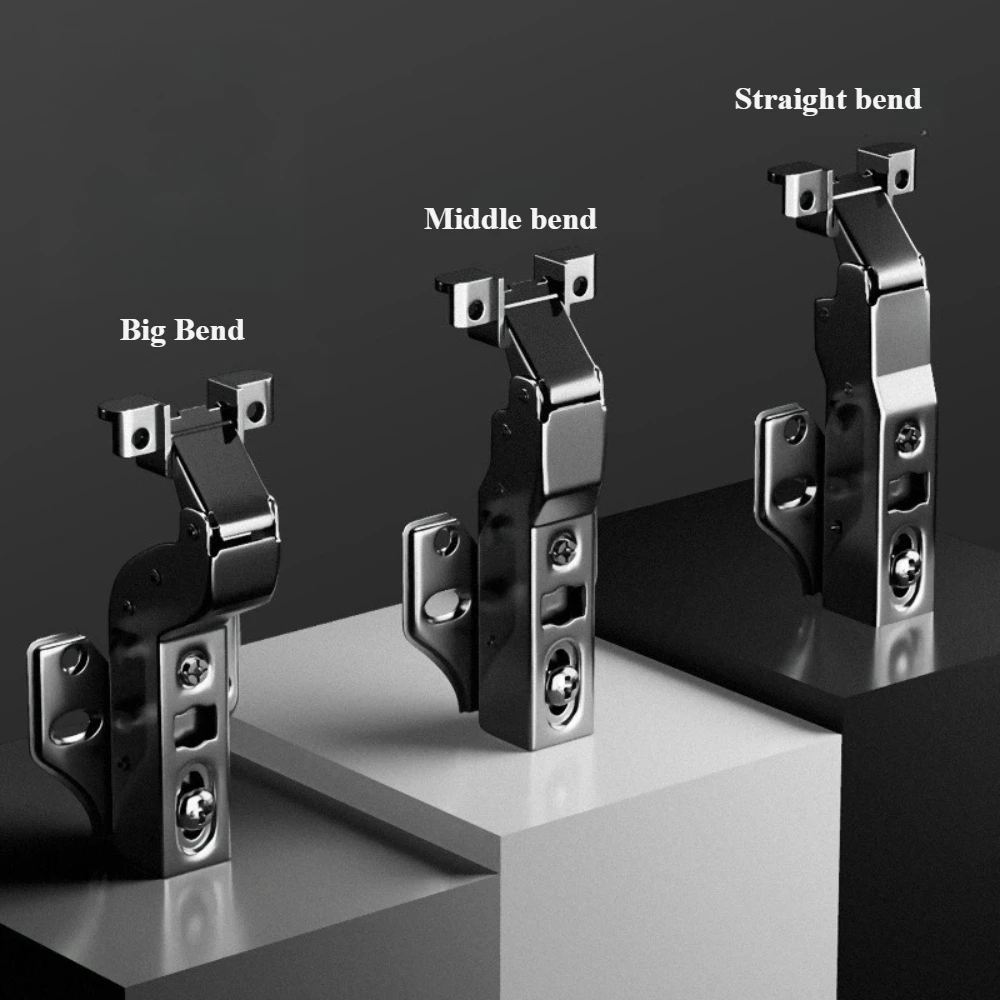 Bisagras de puerta de gabinete con marco de aluminio, vitrina de librería, bisagras de puerta de vidrio para ventana de aleación, amortiguador, Bisagra, 2 uds.