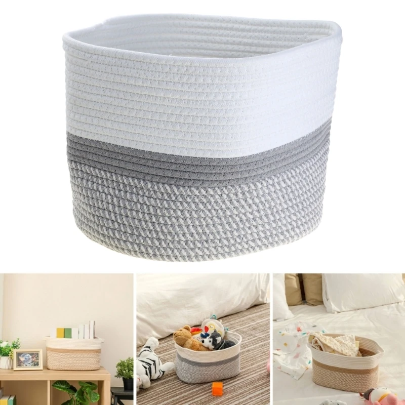 

Storage Basket with Handle Elegant Laundry Hamper Handmade Dirty Clothing Basket Practical Closet and Shelf