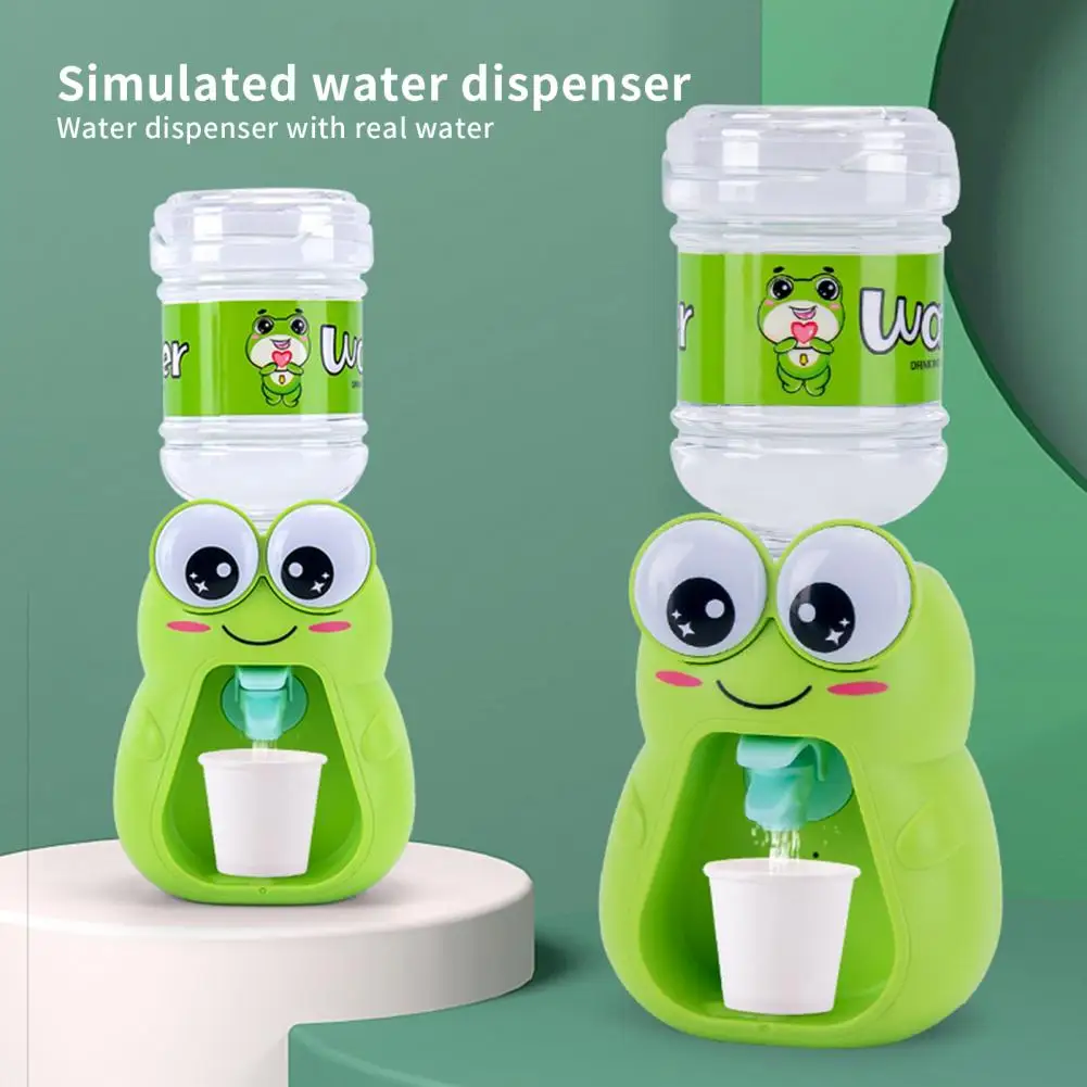 HOT SALE Mini Cute Frog Pretend Play Water Dispenser For Kids Cartoon Animal Children Baby Playhouse Drinking Kitchen Toys