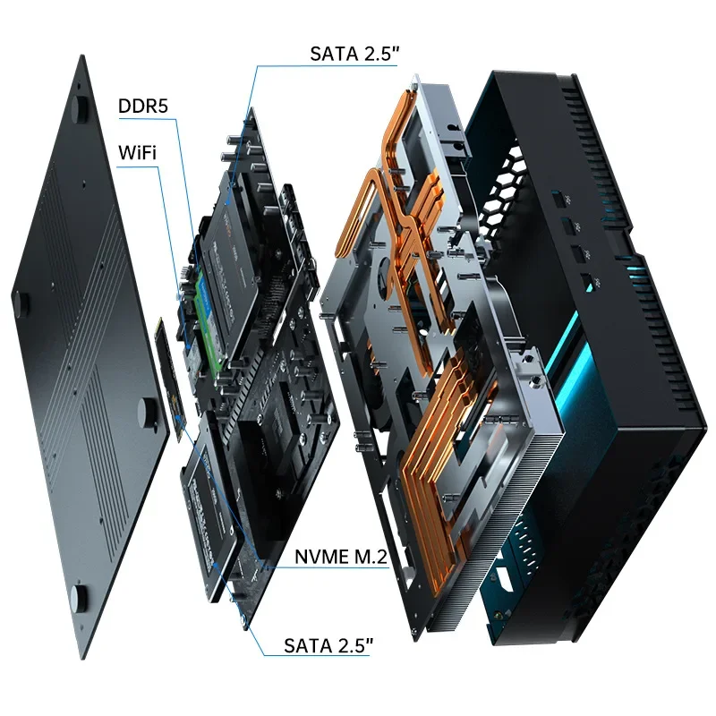 Msecore MV300 Gaming Mini PC Core i9-13900F RTX4070 12G Dedicated Card Desktop Computer Windows 11 DDR5 PCIE4.0 WiFi6E BT5.3 8K