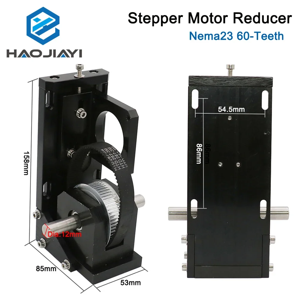 HAOJIAYI Stepper Motor Reducer Nema23 38-Teeth/ Nema23 60-Teeth/ Nema34 72-Teeth for CO2 Laser Cutting and Engraving Machine