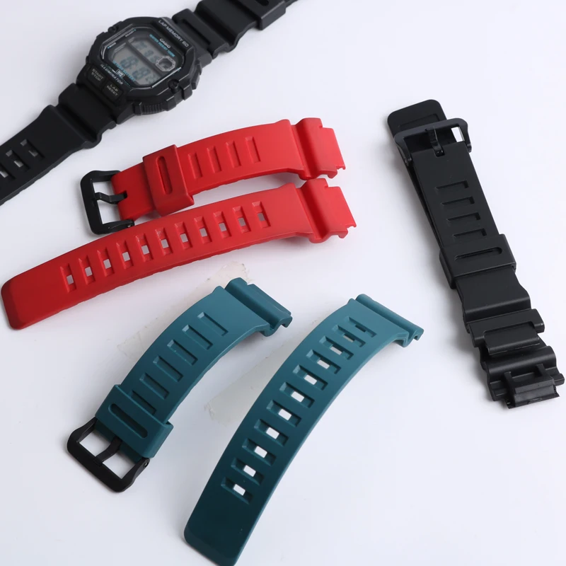 For Casio Digital Watch ws 1400h/1300 WS-1500 W-737h Ae1500 Sport waterproof resin silicone watch strap band bracelet men women