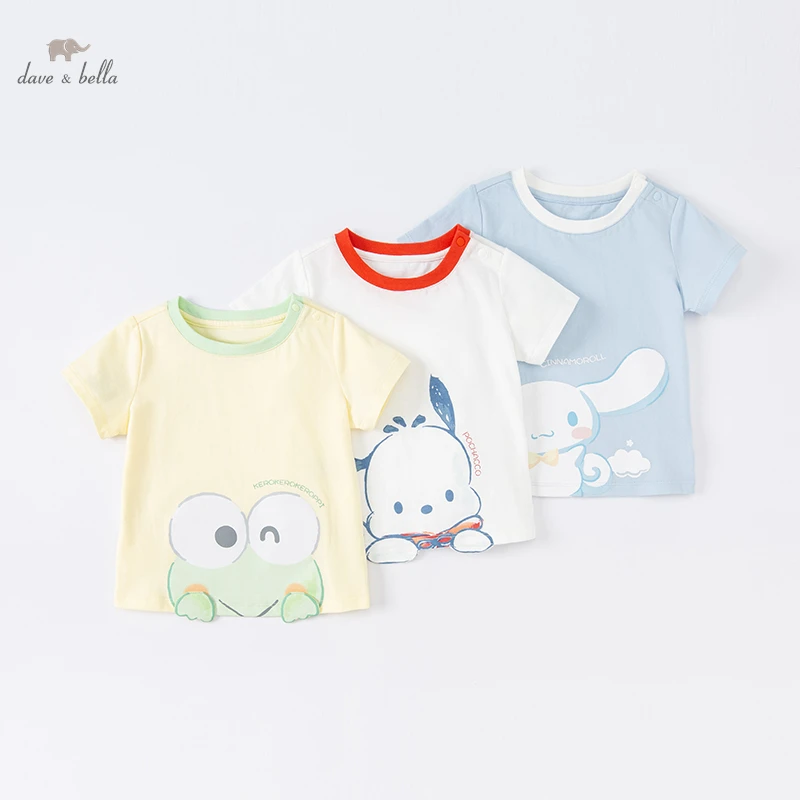 

Dave Bella Brand Children's T-shirt Boy Kids Graphic T Shirts Child Baby Toddler Cotton Cartoon Tee Tops DB2221989