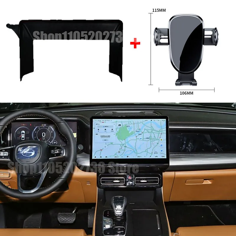 

for Trumpchi GAC GS8 ES9 2022 2023 2024 2025 Car Mobile Phone Holder GPS Screen 14.6inch Gravity Bracket Wireless Charger Stand