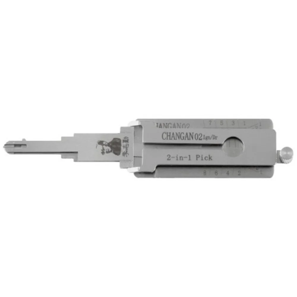 

LISHI CHANGAN(02) Flat Milling Tool (8-CUT) (Left Slot) 2-in-1 Pick & Decoder for Changan Ignition Locks/Door Locks