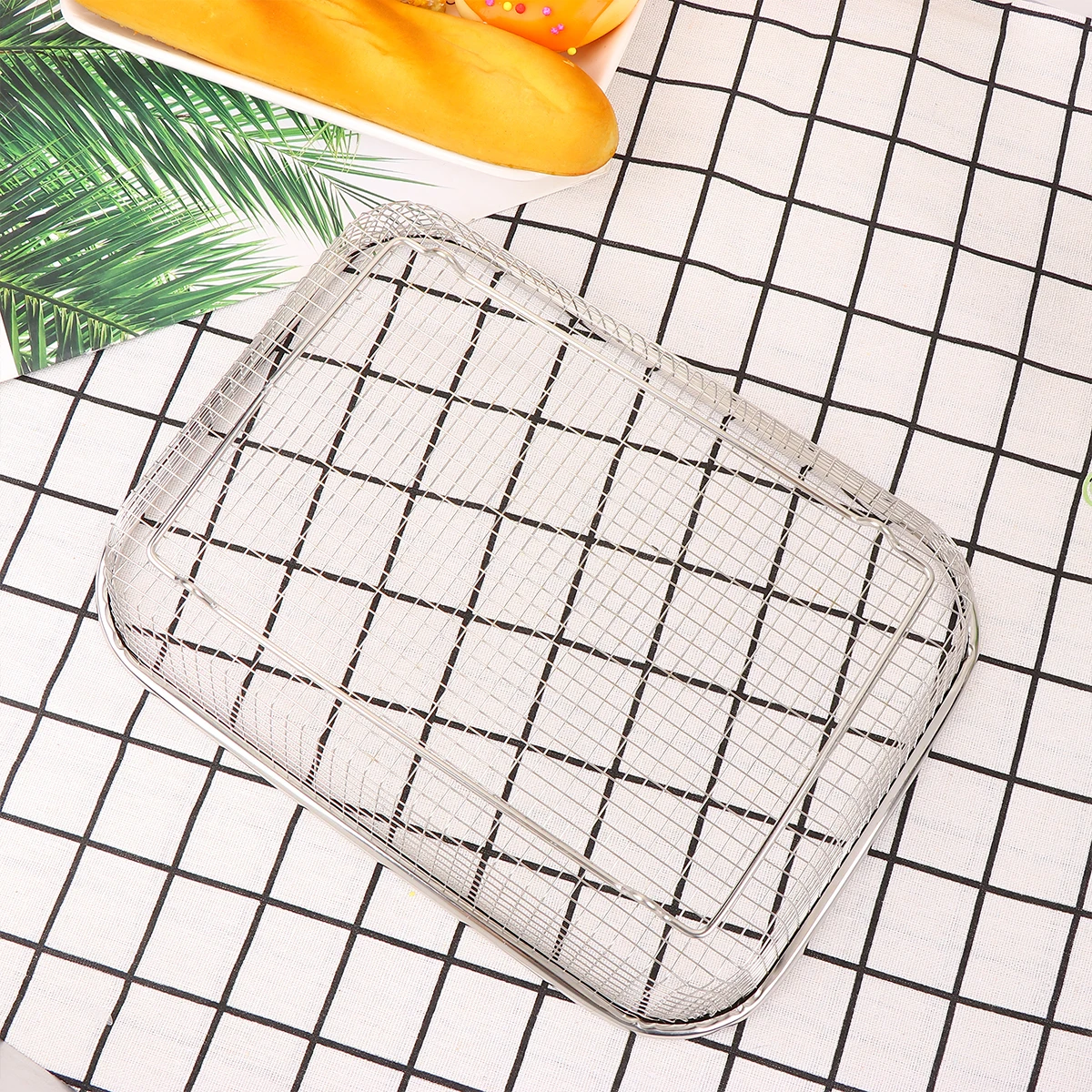 

Stainless Steel Drain Basket Vegetable Washing Sink Strainer Kitchen Colander Household Fine Rice Storage Fruit Vegetable