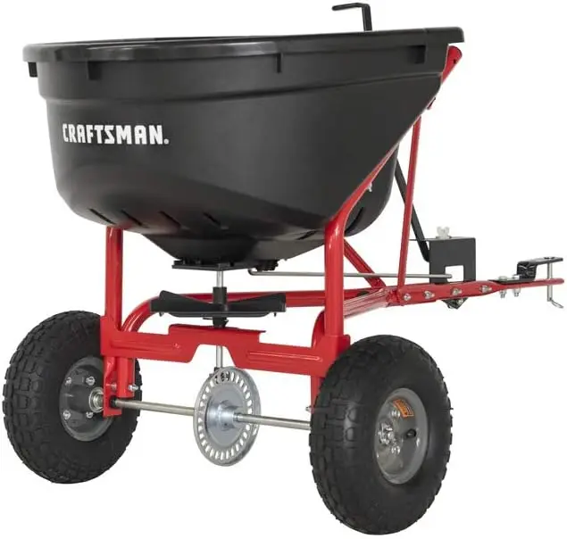 110-lb Tow Broadcast Spreader,Black, Tractor Connection