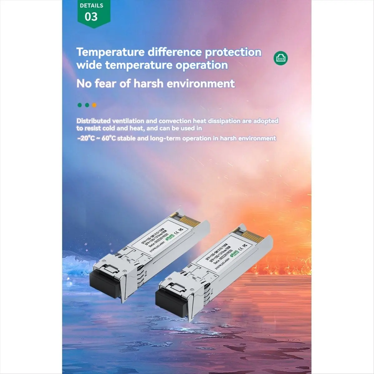 Stable- 2Pc 10G SFP+ Optical Fiber Module 1310NM LC Single Mode Dual Fiber Transceiver Compatible with Network Router Switches,D