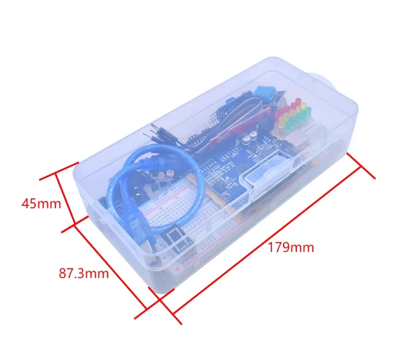 Kit pemula mudah 400 lubang breadboard kit R3 development board parts kit dengan lampu LED untuk pembelajaran