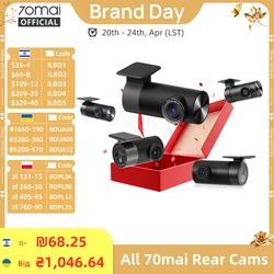 70mai Rear Cam RC06 RC12 RC14 RC22 RC24 RC41 Interior Cam FC02 for 70mai Dash Cam Dual-Channel Recording Parking Recording