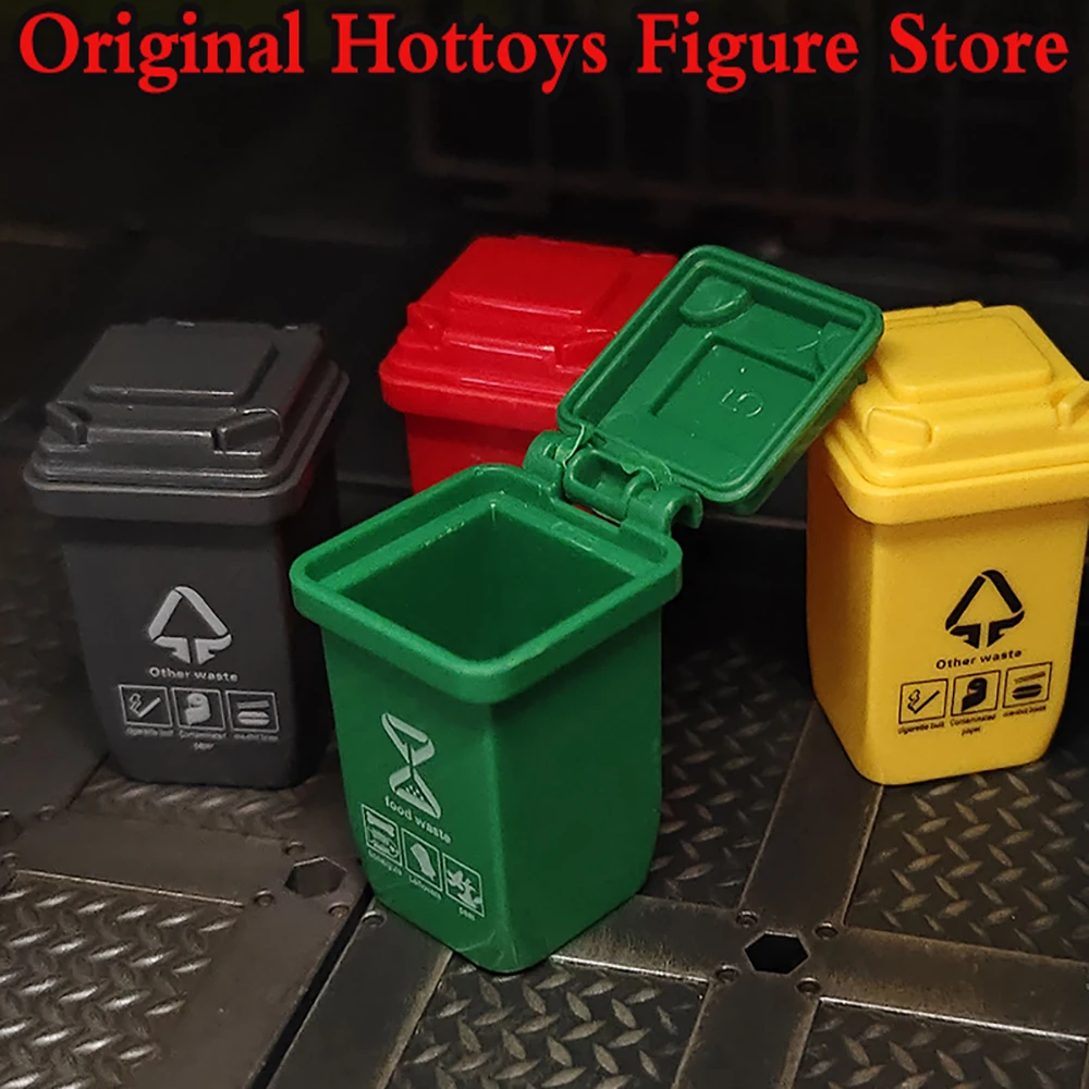 In Stock 1/18 Scale Soldier Scene Accessory Model City Mini Garbage Can Prop About 4cm Fit 3.75-inches Action Figure Doll