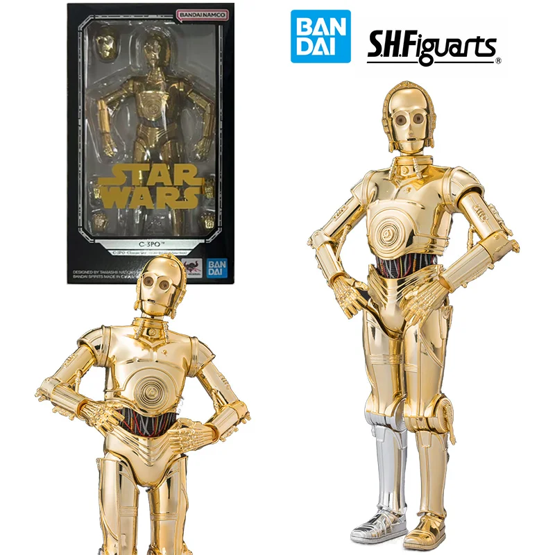 Bandai S.H.Figuarts C-3PO Classic Ver. Star Wars A New Hope 16Cm Anime Original Action Figure Model Kit Toy Gift Collection