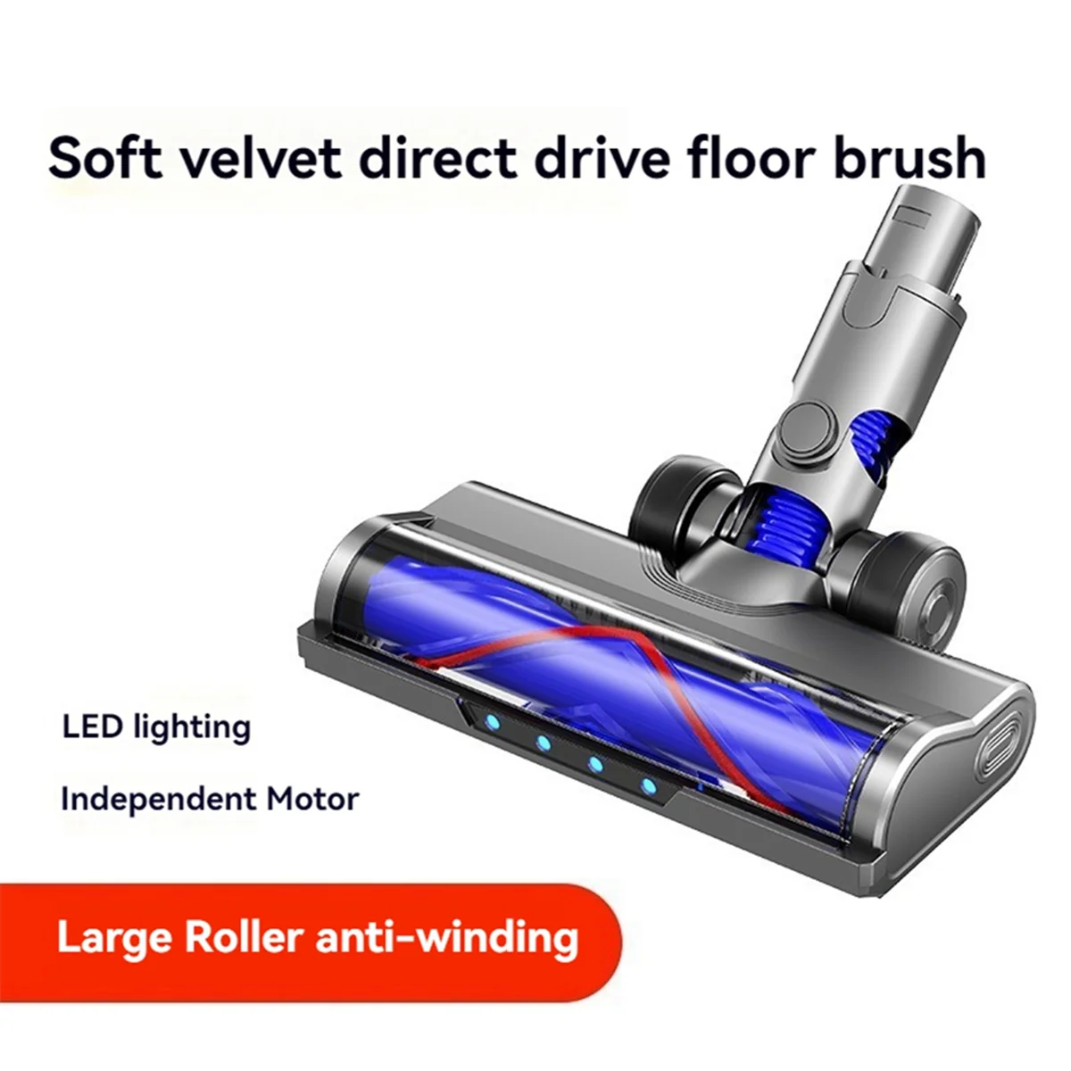 Для Dyson V6 DC58 DC59 DC62 DC72 DC74 Запасная часть пылесоса Электрическая насадка для щетки для пола для паркетного пола — A19G