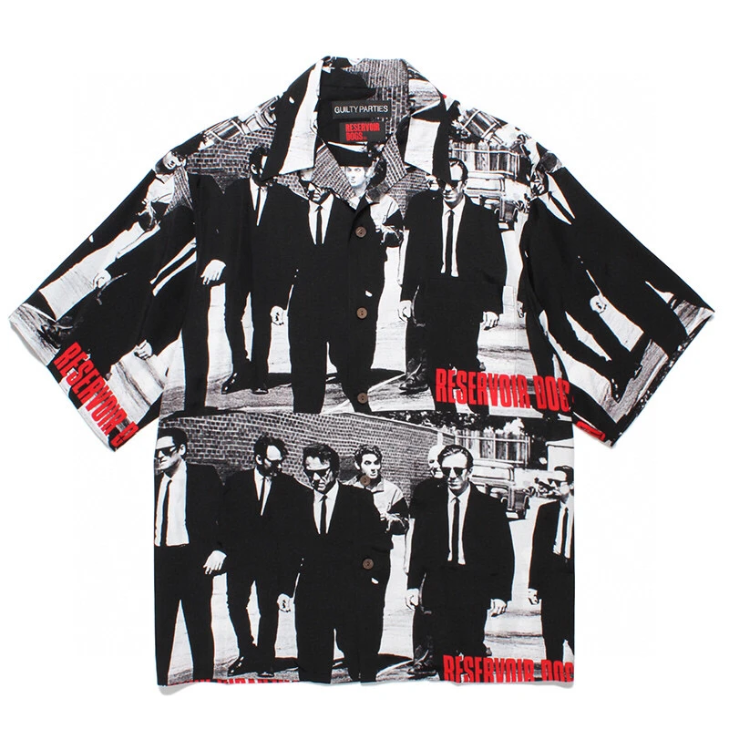 

WAO MARIA Floral irt Cuban Collar Loose Fit ort Sve Spring Summer Trendy Brand for Couples Men Women Casual Wear