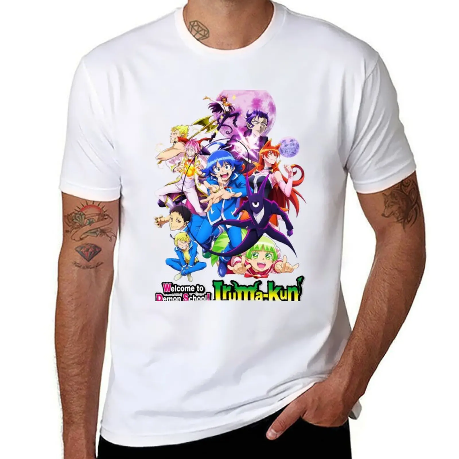 

of Kun School to Welcome Times Iruma All Anime Demon T-Shirt Big and Tall Solid Color T-Shirt