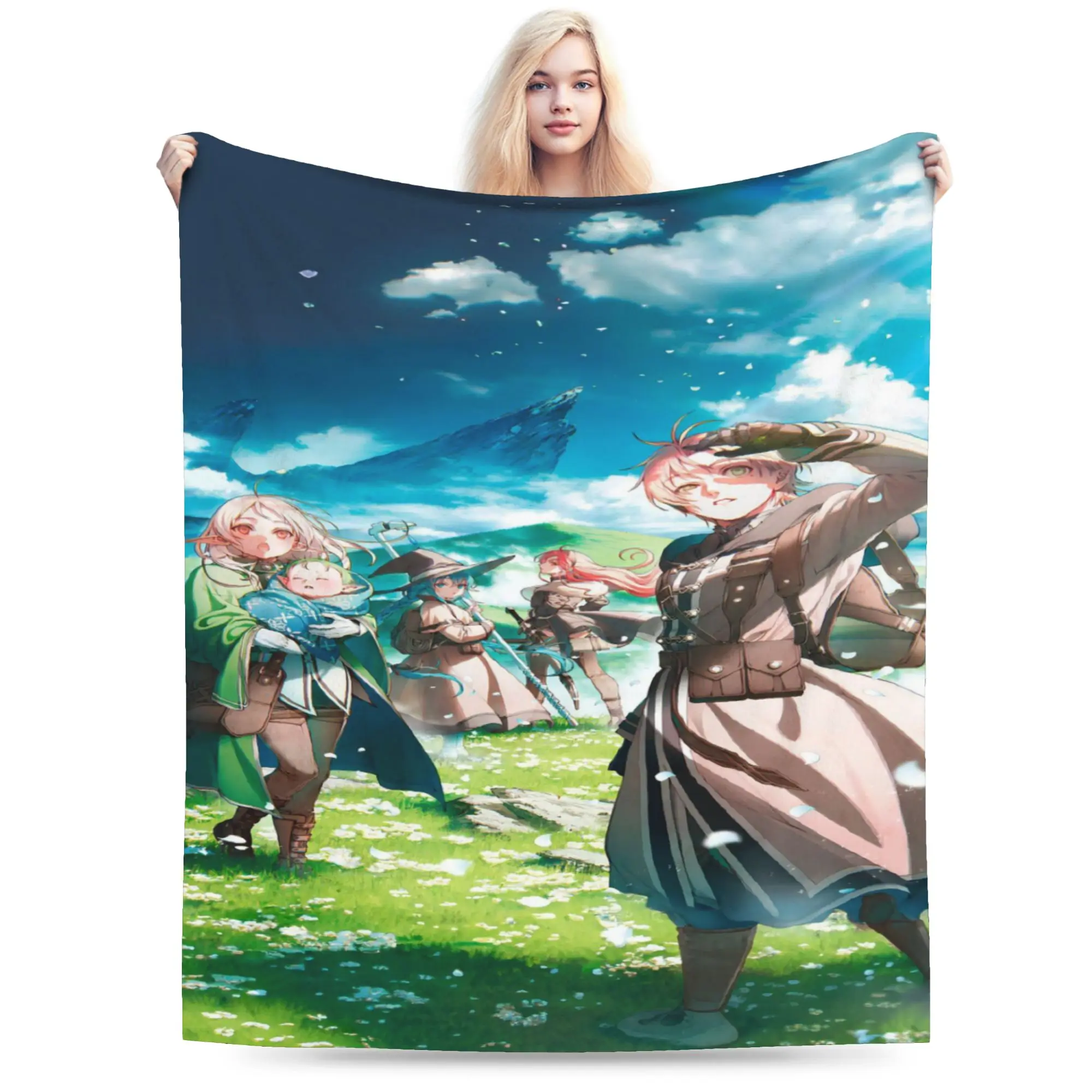 Comfortable Sylphiette Mushokus  Blanket Accessories Home Decorative  Throws And Blankets Super Warm Fleece for Outdoor