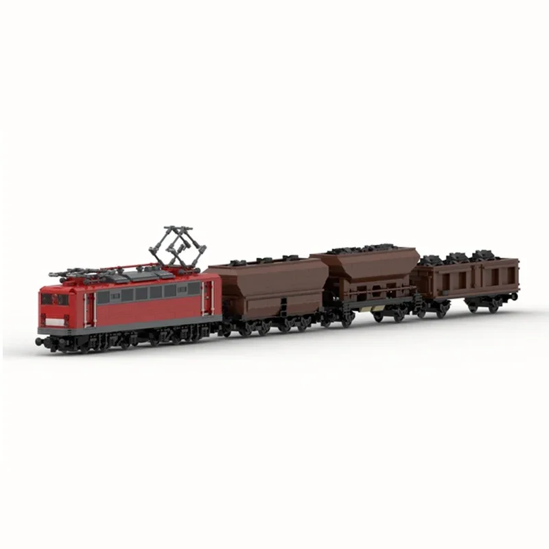 City Car Model MOC Building Bricks 150 Railway Coal Freight Train Modular Technology Gifts Holiday Assemble Children Toys Suit