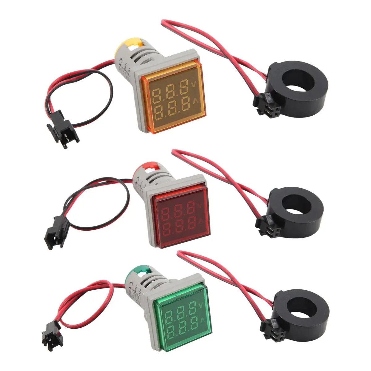 [Y39A]AC Volt Amp Meter, AC 20-500V 0-100A Mini Multimeter LED Dual Display Voltmeter Ammeter Voltage and Current Meter Tester