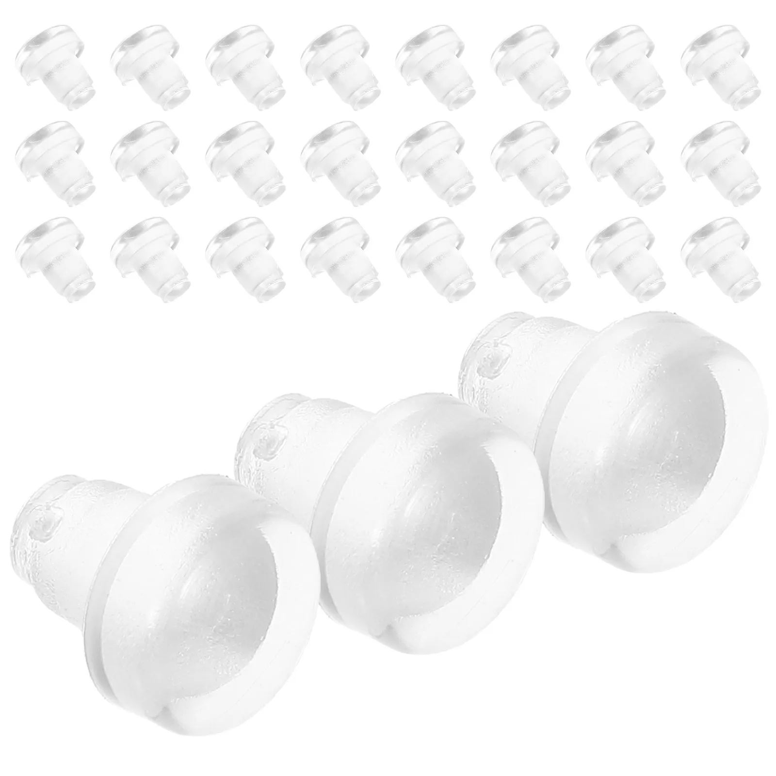 100Pcs Clear Non-Slip Chair Leg Caps Round Plastic Furniture Leg Protectors Tube End Plugs Chair Feet Covers for Tables Stools