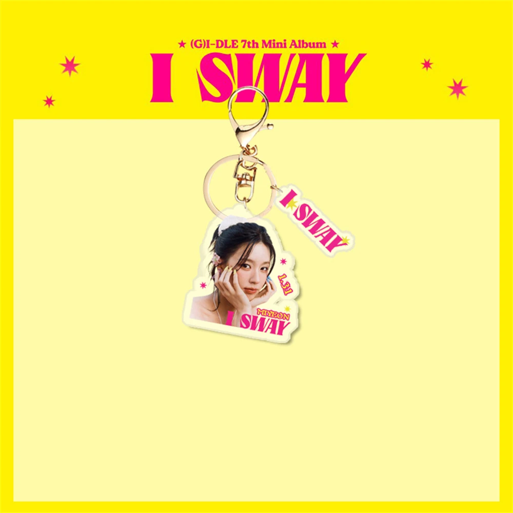 KPOP (G)I-DLE I SWAY Album Keychain GIDLE Acrylic Keyring YUQI SoYeon MiYeon MINNIE ShuHua Key Chain Pendant Bag Accessories