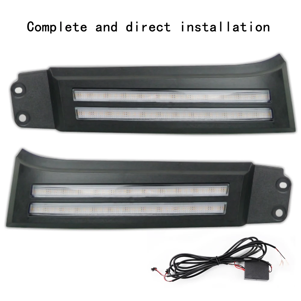 

Front Bumper Fog Lamp Turn Signal Light Fit For Toyota Tundra Sequoia 2007 2008-2017 Led Daytime Running Driving Light Daylight