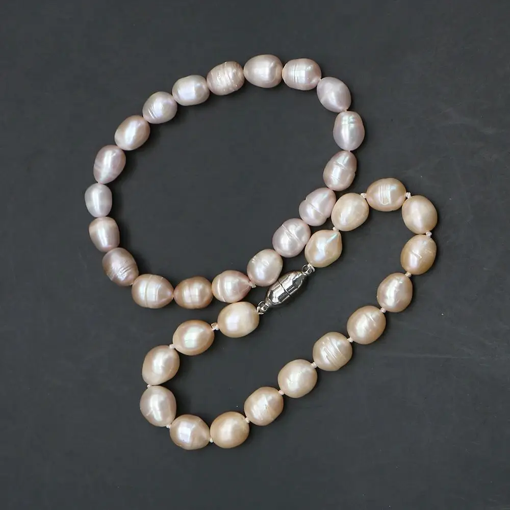 8-9mm Natural Baroque Pearl Bracelet Freshwater Screw Rice Pearl Beaded Jewelry Wear-friendly Fashionable Single Outfit Items