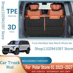 Car Rear Trunk Mats For Polarstone 01 Polar Stone 01 2023-2027 6seat Waterproof Carpets Storage Pad Cargo Liner Auto Accessories