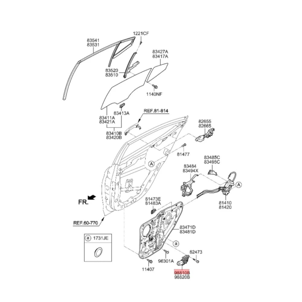 Fensterhebermotor für Hyundai Elantra 2017 2018 2019 2020 Fensterhebermotor OEM 83450-F2000 83460-F2000 – Detail 7